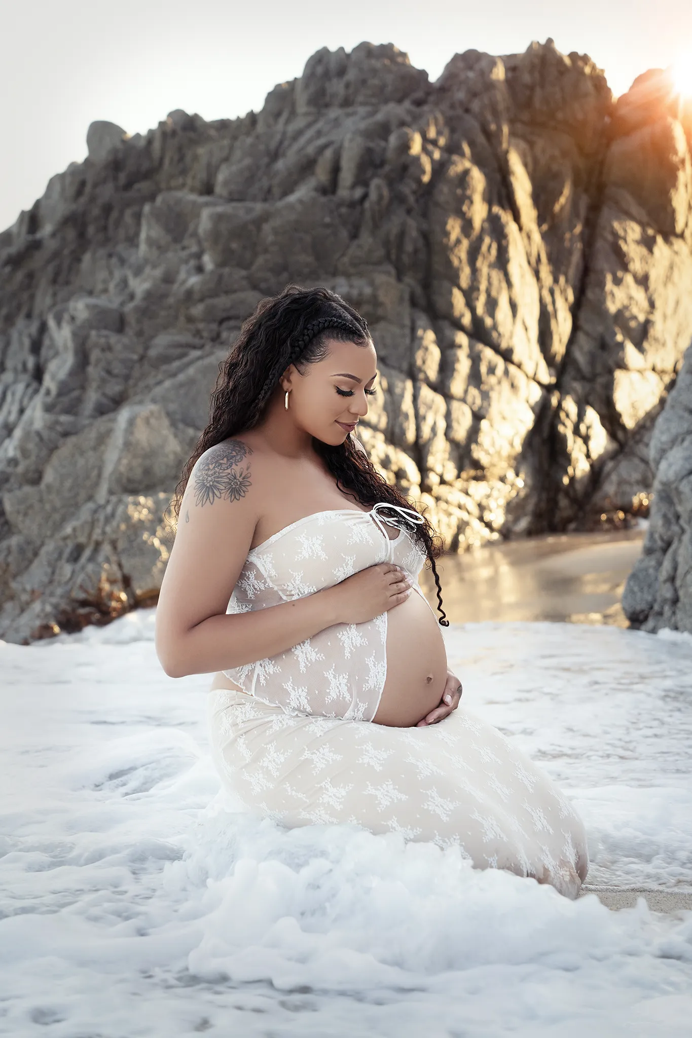 maternity destination photo session in los cabos